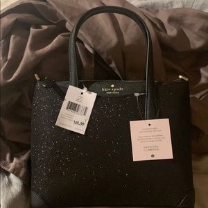 Brand new Kate Spade Black glitter purse
